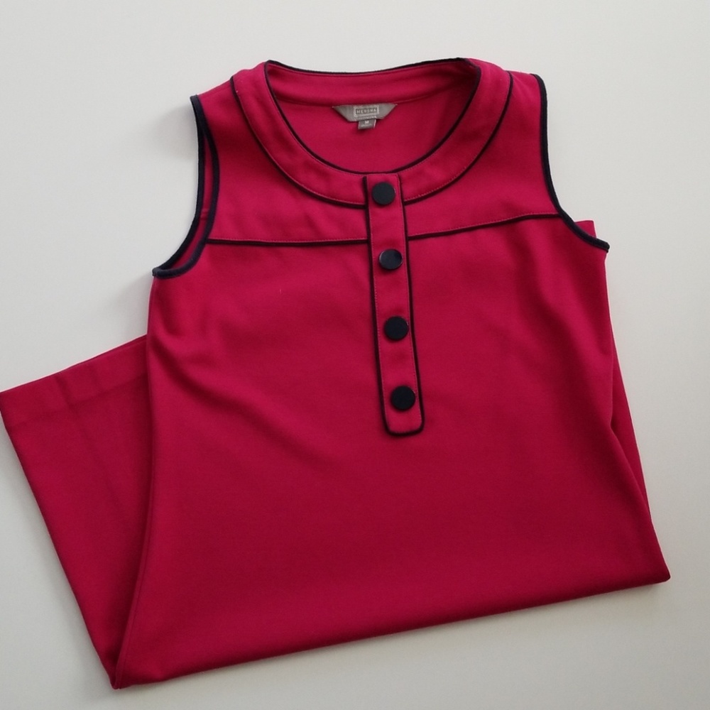 Final: Merona Collection Pink/Navy Dress, Size M